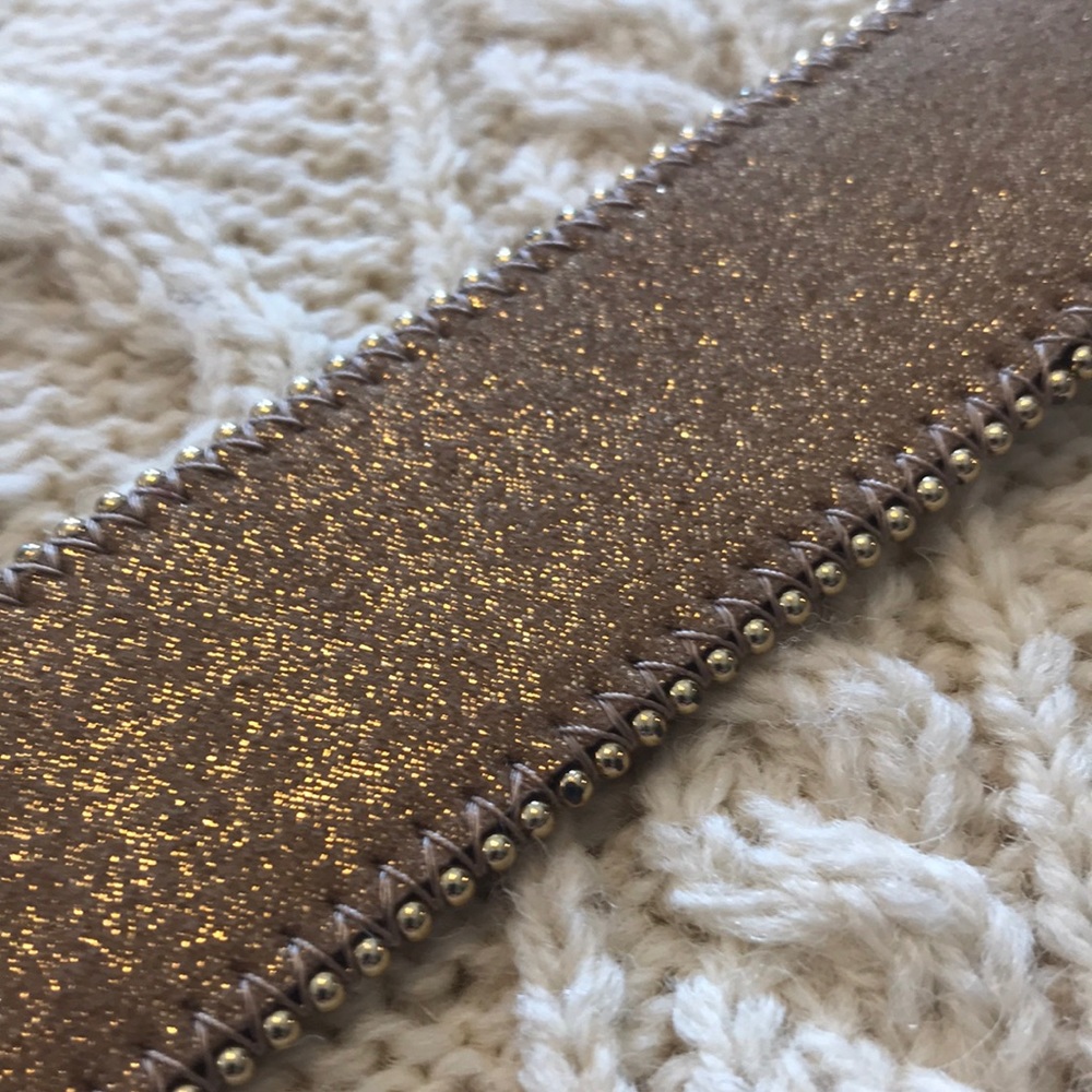 Kathy Van Zeeland pearl topaz vegan Belt Medium - Picture 6 of 8